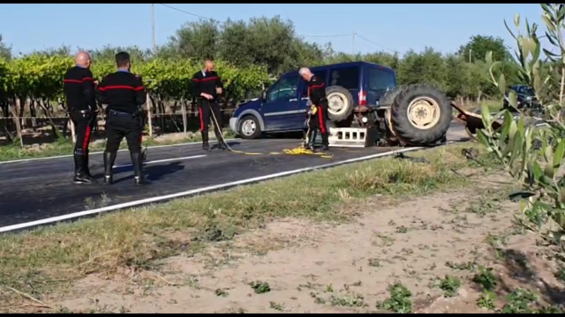 cerignola trattore si ribalta sulla sp 75 un morto e un ferito la gazzetta del mezzogiorno