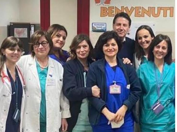San Giovanni Rotondo, Giuseppe Conte in visita ai piccoli pazienti della Casa Sollievo della
