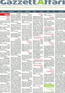 Gazzettaffari, gli annunci pubblicati il 1&deg; marzo 2020