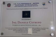 Matera, intitolata a Daniele Cotrufo l’aula di fisica del «Pentasuglia» Matera, intitolata a Daniele Cotrufo l’aula di fisica del «Pentasuglia»