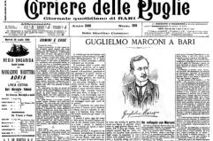 La prima pagina storica: L’esperimento di Marconi nel 1904 a Bari