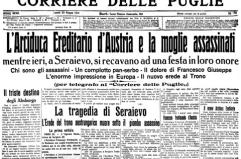 La pagina storica del 1914 sull'assassinio di Sarajevo