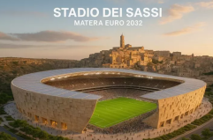 Matera sogna lo «Stadio dei Sassi»: progetto da 250 milioni per Euro 2032