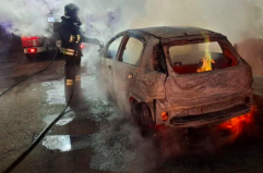A Ruffano furto nel bar dell’area di servizi, in fiamme l’auto forse usata dai ladri