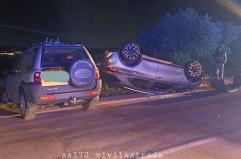 Notte di incidenti nei dintorni di Putignano: due sinistri, un'auto ribaltata, 7 feriti