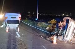Maglie, due auto si ribaltano sulla tangenziale: traffico rallentato