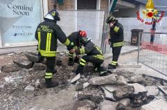 Perdita di gas metano durante lavori stradali in via 95º Reggimento Fanteria a Lecce
