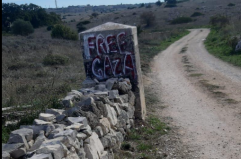 Scritte pro-Palestina con lo spray nel Parco della Murgia Materana: denuncia contro ignoti