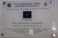 Matera, intitolata a Daniele Cotrufo l’aula di fisica del «Pentasuglia»