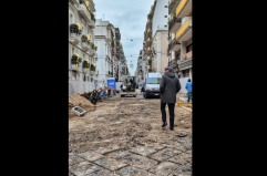 Bari, sopralluogo di Leccese in via Argiro: «I cantieri portano difficoltà, ma il dialogo è costante»