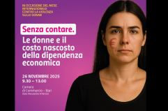 «Senza contare», a Bari l'incontro su donne e dipendenza economica di Gazzetta e Regione