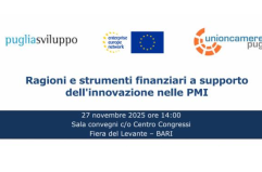 Bari, innovazione e finanza per le PMI: oggi al via l’incontro di Unioncamere Puglia alla Fiera del Levante