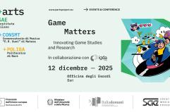 Bari capitale dell'innovazione nei videogiochi con «Game Matters», un incontro tra accademia, arte e industria