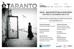 A «È Taranto» si parla di architettura e sviluppo: una città che vive nel continuo gesto di reinventarsi