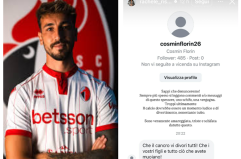 &laquo;Che il cancro vi divori&raquo;: minacce social alla moglie del calciatore biancorosso Castrovilli. &laquo;Denunceremo&raquo;