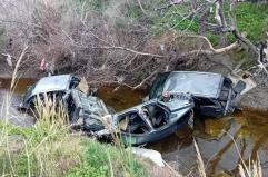 Carcasse di auto rubate e date alle fiamme nelle campagne del Foggiano