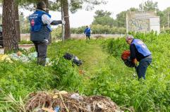 Grottaglie, volontari in azione alla foc&rsquo;ra di San Ciro: raccolti oltre 250 kg di rifiuti