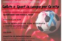 Giornata mondiale contro il cancro: a Bari il 4 febbraio si parla di prevenzione e sport con la LILT