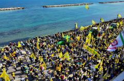 Bari, sul lungomare la protesta di agricoltori e allevatori: &laquo;Costi alle stelle e campagne al collasso&raquo;