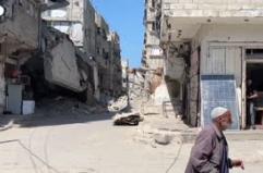 Gaza City, le conseguenze di un attacco israeliano su un edificio