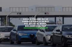 Solo 4 italiani su 10 vanno a piedi o in bici, al nord sono piu' attivi e Bolzano e' al top