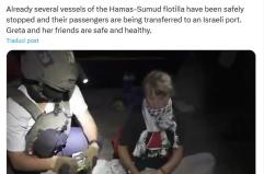Israele ferma Greta, 'lei e i suoi amici sono sani e salvi'