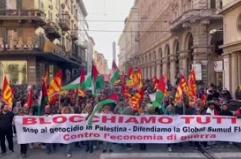 Bologna, in migliaia in piazza per Gaza e la Flotilla