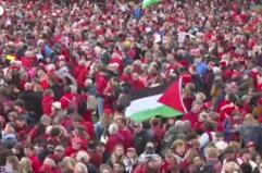 Amsterdam, protesta del movimento Linea Rossa per Gaza