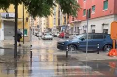 Maltempo a Cagliari, grandine e forte pioggia