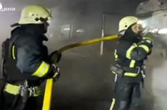 Raid sull'Ucraina, vigili del fuoco al lavoro nella regione di Odessa