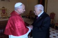 Vaticano, il presidente Mahmoud Abbas ricevuto da Papa Leone
