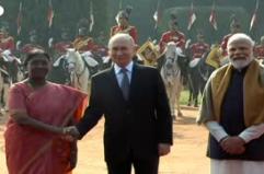 Putin in India, la cerimonia ufficiale di benvenuto