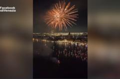 Capodanno a Venezia, la girandola dei fuochi sulla laguna