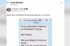 Trump pubblica un messaggio di Macron: "Cosa fai sulla Groenlandia?"