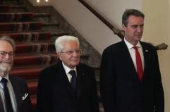 Mattarella incontra il presidente del Senato del Belgio Blondel