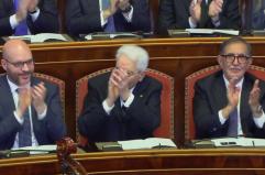 Il presidente Mattarella al Senato per il concerto di Natale