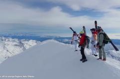 La fiamma olimpica di Milano-Cortina sul massiccio del Monte Rosa