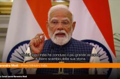 Modi "Con l'Ue il pi&ugrave; grande accordo di libero scambio della storia indiana"