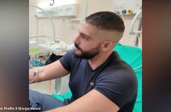 Meloni in visita ad agenti feriti all&rsquo;ospedale Molinette di Torino, le immagini