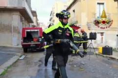 Frana Niscemi, 30 interventi di recupero beni effettuati dai Vigili del Fuoco