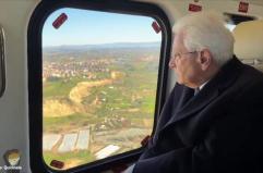 Mattarella a Niscemi sorvola area interessata dalla frana