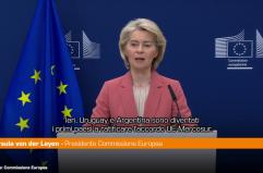 Mercosur, von der Leyen "Al via l'applicazione provvisoria"
