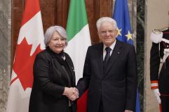 Mattarella riceve la governatrice generale del Canada, "Rapporti eccellenti"