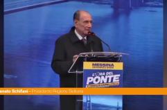 Schifani "Il Ponte sullo Stretto s'ha da fare, ci crediamo e lo sosteniamo"