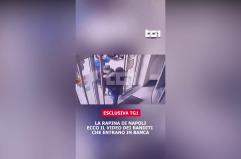 Rapina in banca a Napoli, Tg1 mostra video dei banditi che entrano nell'istituto