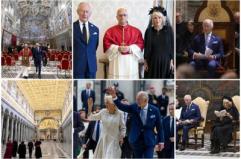 Carlo e Camilla pregano con il Papa in Cappella Sistina, poi l'onorificenza al re nella basilica di San Paolo