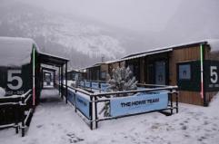 377 casette mobili, palestre ed uffici per il Villaggio olimpico di Cortina