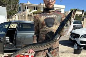 Salento, pesca record a Santa Maria di Leuca: catturato barracuda di 7 chili