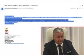 La mail dell'assessore Stea (in pseudo italiano) per chiedere mail e indirizzo agli ex dipendenti della Regione. FdI: «Schedatura a fini elettorali»