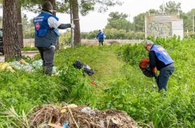 Grottaglie, volontari in azione alla foc&rsquo;ra di San Ciro: raccolti oltre 250 kg di rifiuti